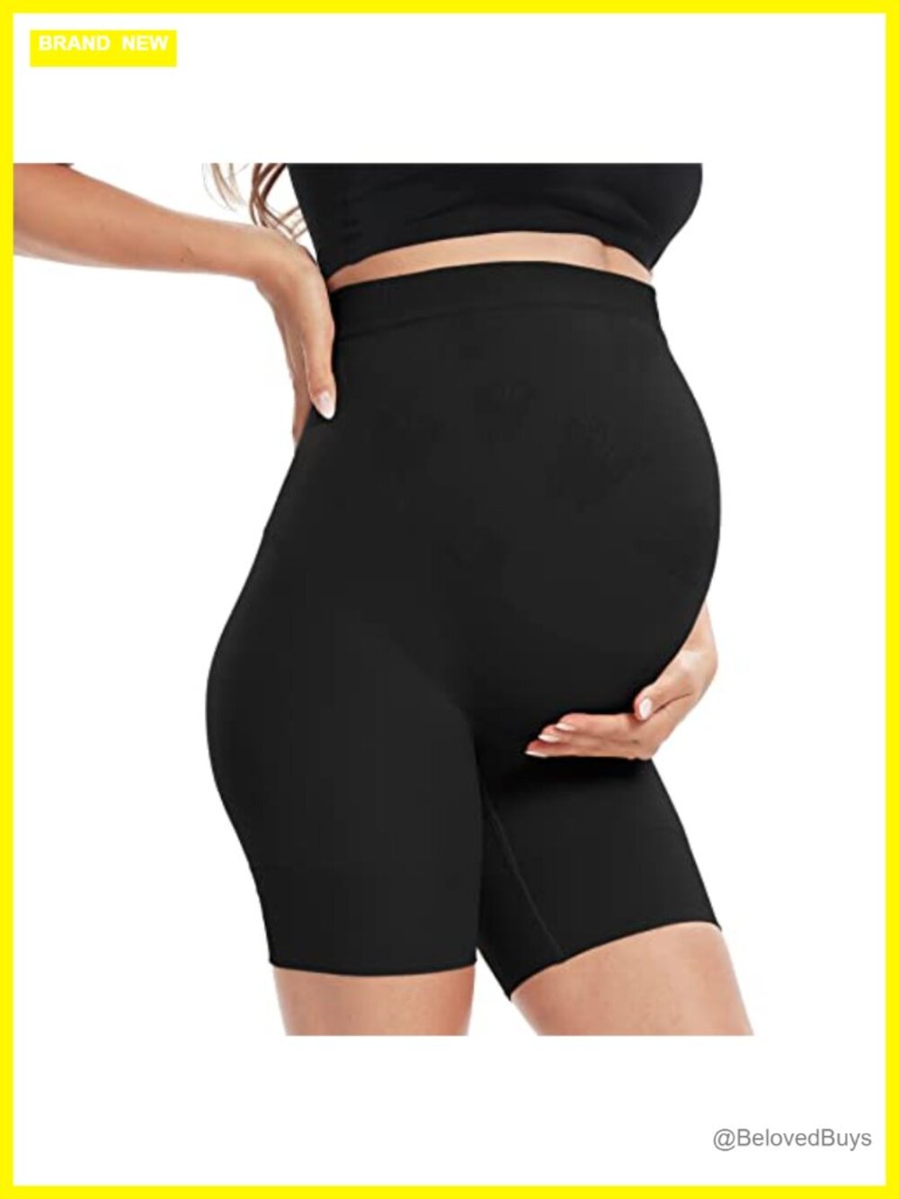 Seamless Maternity Shapewear Panty Nylon Spandex Belly Support Anti-Chafing